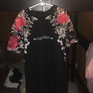 Floral “fade away” tee shirt